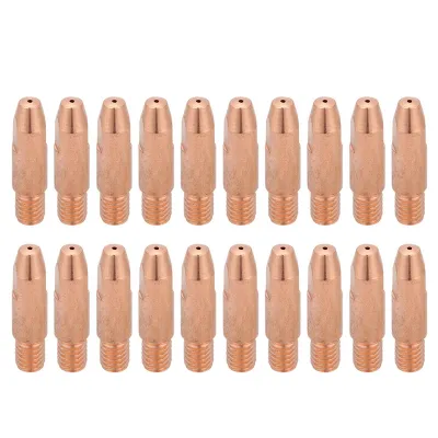 Immagine prodotto di 20 punte di contatto in rame M6 per torce di saldatura MIG/MAG Binzel 24KD (0,8 mm)