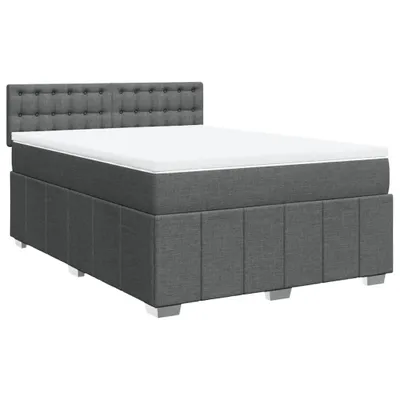 Obrázok produktu pre vidaXL Boxspring posteľ s matracom Tmavo šedá 160x200 cm Látka