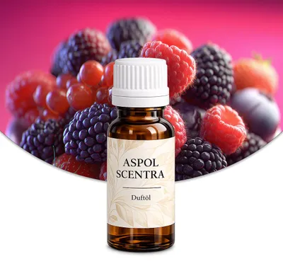 Produktbild von Aspol Scentra Beerenzauber UFIREADY Duftöl für Kerzen und Diffusoren 10 ml, KI-generiertes Bild