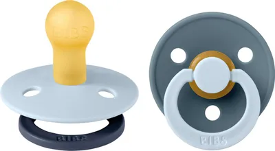 Produktbild von BBIBS Studio Fusion Schnuller - Rund - 2 Stück - 0-6 Monate - Baby Blue/Petrol | BIBS