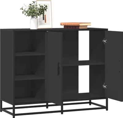 Immagine prodotto di vidaXL Credenza nera 92x35x76 cm Materiale a base di legno