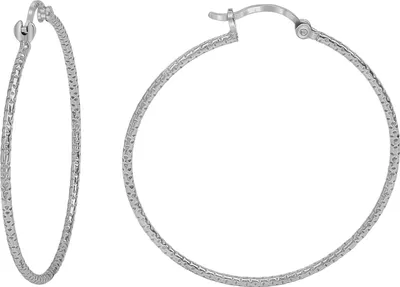 Zdjęcie produktu dla Kolczyki typu "creol" damskie, srebro próby 925, średnica 4,0 cm