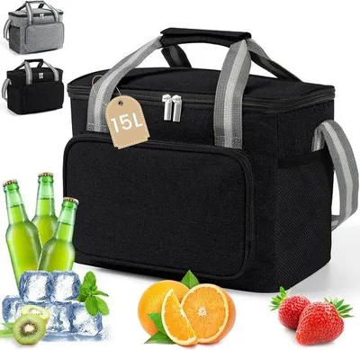 Produktbild von Klein 15L Thermosack, Reise-Kühlertasche, opklappbare Kühlbeutel, Thermosack für Picknick/Grill/ Camping/Wanderung/Einkauf/Auto