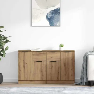 Produktbild von vidaXL Sideboards 2 pcs Artisan-Eiche 60 x 30 x 70 cm Holzwerkstoff