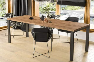 Produktbild von Endo-Moebel Esstisch Garant 130cm-265cm Metall ausziehbar erweiterbar Metallgestell Küchentisch (Craft Gold Eiche)