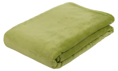 Produktbild von GÖZZE Premium Memphis Wohndecke daunenweiche federleichte Mikrofaser-Kuscheldecke mit samtigem Hautgefühl Grün 220 x 240 cm