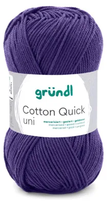 Produktbild von Gründl Baumwolle quick uni,50g.100%Baumwolle,mercerisiert,Häkel- u. Strickgarn,50g / 125 m,NS 3-4 161 nachtblau
