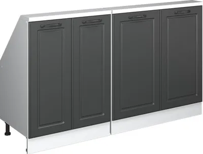 Produktbild von Küchenschrank für Dachschrägen Vicco R-Line Anthrazit Landhaus 140 cm 2er Set, Model 58158