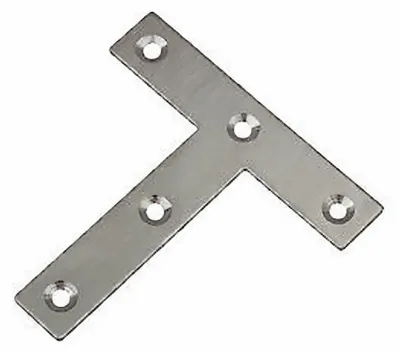 Produktbild von Edelstahl T-Blech Lochplatten Holzverbinder Lochblech Flachverbinder 5-18 80x80mm 10 Stück