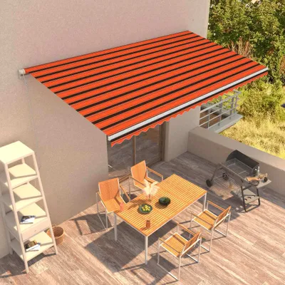 Produktbild von Maison Exclusive - Automatisch Einziehbare Markise 600×300 cm Orange und Braun