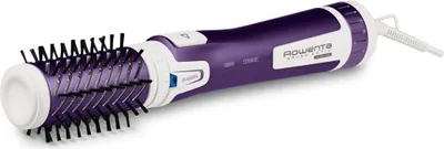 Obrázok produktu pre Rowenta Brush Activ Volume & Shine CF9530, Teplovzdušná kefa, Teplé, Suché/mokré vlasy, Fialová, Biela, Syntetický, Pútko na zavesenie