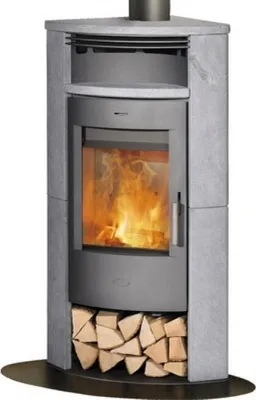 Produktbild von Kaminofen / Eckkaminofen Fireplace Malta Speckstein gussgrau 6kW