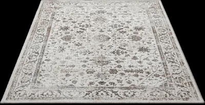 Produktbild von Orientalisch Vintage Teppich Kurzflor Wohnzimmer Creme, 80x150 cm