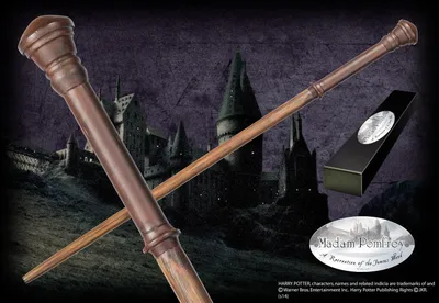 Immagine prodotto di Bacchetta del personaggio di Madam Pomfrey - Bacchetta del mondo magico da 32 cm con etichetta con nome