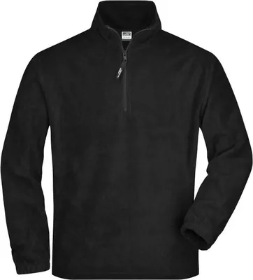 Produktbild von James & Nicholson Sweatshirt HalfZip,FleeceGr. 2XL, schwarz