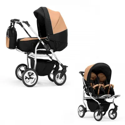 Produktbild von Zwillingskinderwagen 2 in 1 Duo Twin inkl. Sportsitze - 11 Teile - in 20 Farben