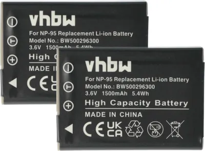 Produktbild von vhbw 2x Akku Ersatz für Fujifilm NP-95 für Kamera (1500 mAh, 3,6 V, Li-Ion)