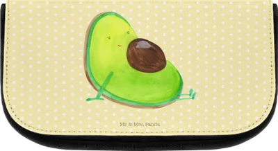 Produktbild von Mr. & Mrs. Panda Organizer Avocado Schwangerschaft - Gelb Pastell - Geschenk, Wunder, kosmetiktasche klein, Make-up Täschchen, Schwanger, Schminktasche, Kulturbeutel
