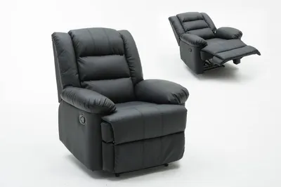 Image de Fauteuil relax "Buckingham" - 85 x 93 x 100 cm - Noir