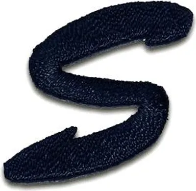 Produktbild von Buchstabe S 3x3.1cm: Alphabet Buchstaben Einzeln Auswählbar - Aufnäher, Bügelbild, Aufbügler, Applikationen, Patches, Flicken, Zum Aufbügeln