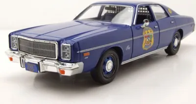 Immagine prodotto di Greenlight Collectibles 85552, Plymouth Fury 1978, colore blu, polizia statale del Delaware, scala 1:24