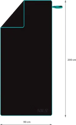 Zdjęcie produktu dla Czarny ręcznik z mikrofibry Nils NCR13 200x90 cm