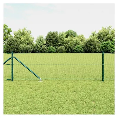 Produktbild von Zaunpfosten Grün 100 x 0,8 m (25 mm Gitter) Stahl und PVC für Gartenzaun, Hundezaun, Weidezaun, Hühnerzaun und Gartennetz