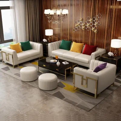 Zdjęcie produktu dla Skórzany zestaw wypoczynkowy sofa 3+2 osobowa zestaw tapicerowany sofa kanapa kanapa kanapa nowy
