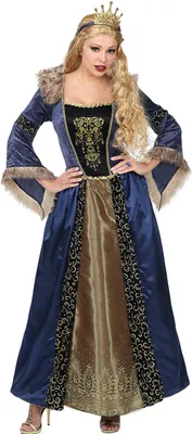 Produktbild von MITTELALTER KÖNIGIN (Kleid mit Unterrock & Reifrock, Krone) Gr. L