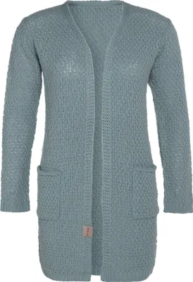 Produktbild von Knit Factory Luna Strickjacke - Stone Green - 40/42 - Mit Taschen