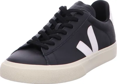 Obrázek produktu pro Veja Campo pánské šněrovací kožené tenisky Chromefree Black White - 11 UK - 45 EU - 11.5 US / Black & White