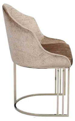 Produktbild von Esszimmerstuhl Luxus 4x Stühle Textil Design Metall Modern Stuhl Möbel