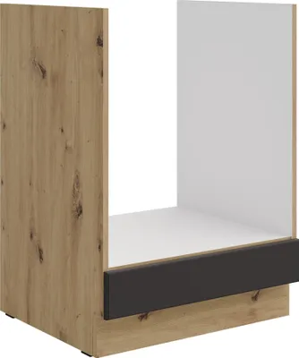 Produktbild von Herd Unterschrank 60 cm Stilo Grau Eiche Artisan Küchenzeile Küchenblock Küche