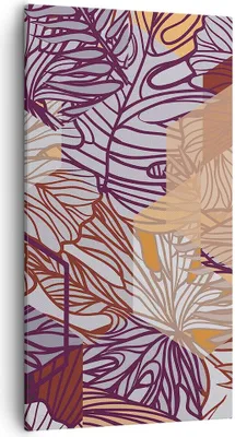 Produktbild von Bild auf Leinwand - Leinwandbild - Blatt Pflanze Blume - 55x100cm - Wand Bild - Wanddeko - Leinwanddruck - Bilder - Kunstdruck - Wanddekoration - Leinwand bilder - Wandkunst - PA55x100-3865