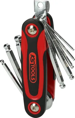 Zdjęcie produktu dla KS Tools 158.3520, Zestaw kluczy nasadowych, Czarny, Czerwony, Stal chromowo-wanadowa, DIN ISO 2936, 440 g