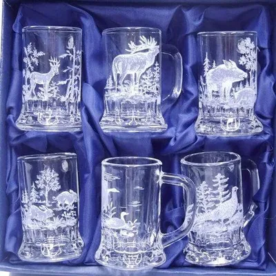 Produktbild von Elegante Jagdmotiv Gläser 6er Set 2 cl