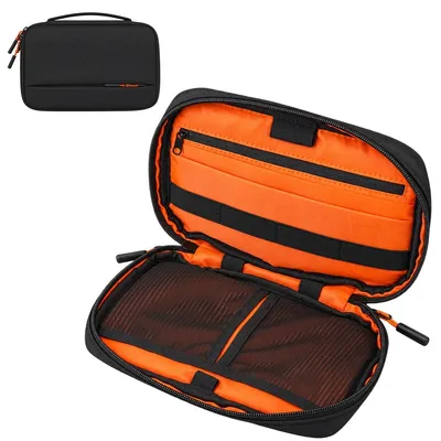 Obrázek produktu pro Kabelorganizér cestovní - Voděodolný - 24 x 15 x 4 cm - Černý - Organizér na cesty a každodenní použití