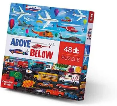 Zdjęcie produktu dla Crocodile Creek Puzzle Pojazdy 48 elementów edukacyjne kartonowe