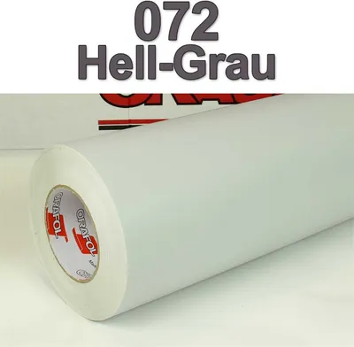 Produktbild von (6,95€/m²) Oracal® Möbelfolie 072 Hellgrau Matt 31,5 cm Breite Laufmeterware selbstklebende Folie Plotterfolie Klebe Folie Oracal 631 matte Küchenfolie