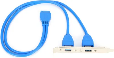 Zdjęcie produktu dla Wspornik tylnego panelu USB Płyta główna Kabel przedłużający 19-pinowy do podwójnego portu A żeńskiego