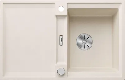 Produktbild von BLANCO ADIRA 45 S Einbauspüle SILGRANIT softweiß ab 45 cm mit Ablauffernbedienung, mit Zubehör - inkl.