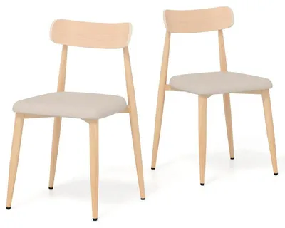 Obrázok produktu pre Sada 2 jedálnych stoličiek JV12940OA-2, rozmer 49 x 48 x 79 cm, farba béžová