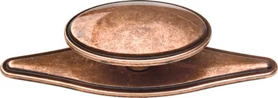 Produktbild von Möbelknopf Zinkdruckguss kupfer LxBxH 20/77/26 mm