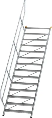 Produktbild von MUNK Treppe 45° inkl. einen Handlauf, 1000mm Stufenbreite, 14 Stufen
