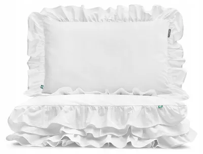Produktbild von Mumla Weiße Bettwäsche mit Rüschen Baumwolle 100x135 cm
