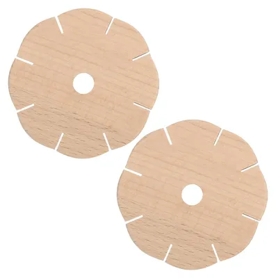 Kumihimo-Flechtscheiben aus Holz, 2 Stück, 75 mm