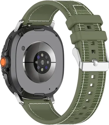 Produktbild von Für Samsung Galaxy Watch 8 / 8 Classic xDfind Hybrid Nylon Geflochtenes Silikon Armband Grün