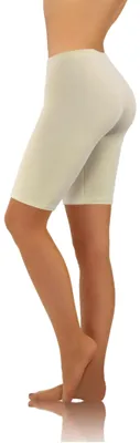 Productafbeelding van sesto senso Damen korte leggings, beige, huidskleur, katoen, meisjesfietsbroek, maat S