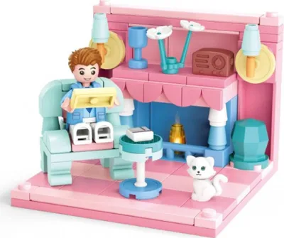 Produktbild von wohnzimmer Junior 14,6 cm rosa/blau 111-teilig