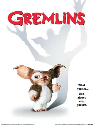 Obrázek produktu pro Gremlins - tištěný "Co vidíš" PM9991 (40 cm x 30 cm) (bílá/černá/červená)